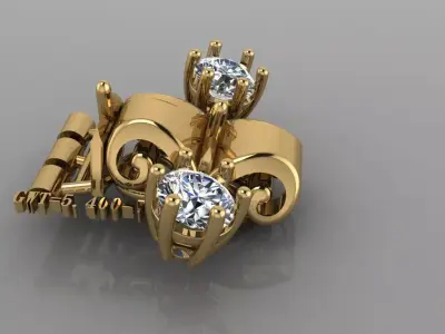 FASION UNIK EARING 3D model