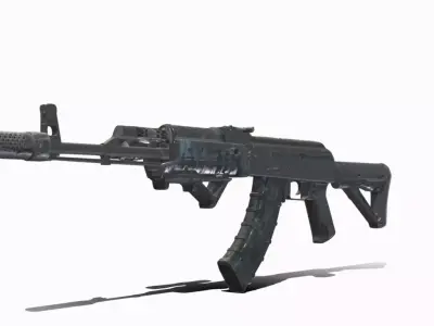 AKM MAGPUL MOE Low-poly 3D model