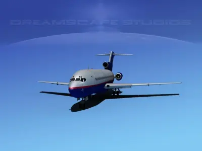 Boeing 727-100 United Airllines 4 3D model