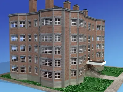 Apartment Building 3D model shop