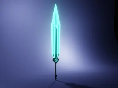 Futuristic weapon set 3d low-poly Low-poly 3D model