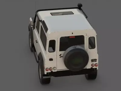 1997 Land Rover Defender 90 3D Model  The Ultimate Off-Road 3D model
