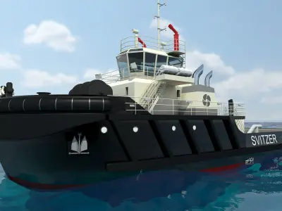 Svitzer tug boat 3D model