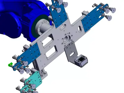 Robot material handling and inspection gripper 3D model
