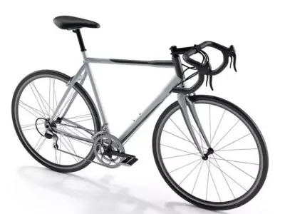 Men s Grey And Black Bicycle 3D model