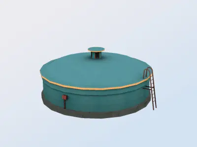 WBKK WATERTANK Kota Kinabalu Low-poly 3D model