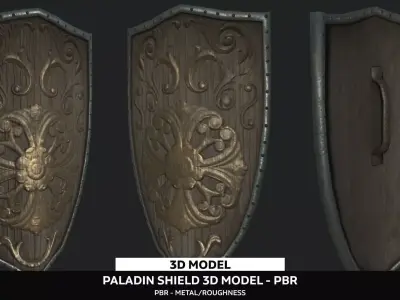 Paladin Uther Shield 3D Model Low-poly 3D model