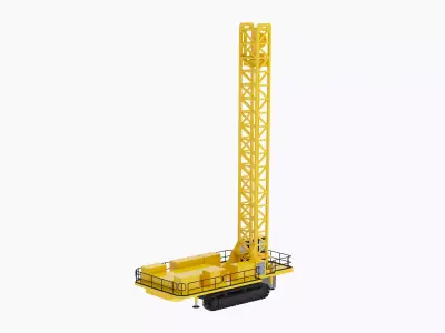 Drill Rig Mining D6420 Simplified Low-poly 3D model