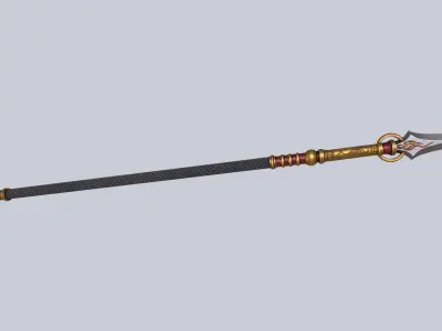 Draconic spear Low-poly 3D model