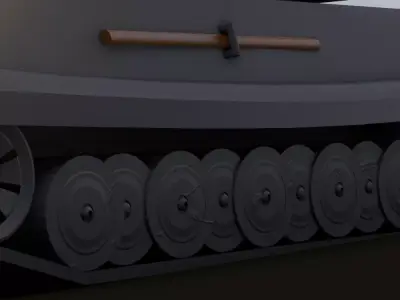 Tiger II H Low-poly Low-poly 3D model