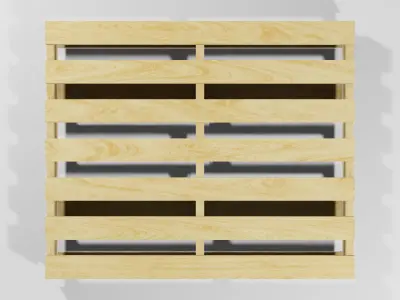 Wooden American Pallet Low-poly 3D model