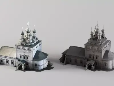 001757 Orthodox Church Building 3D Model Detailed 3D Scan 3D model