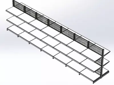 Storage Rack - Racking System - Industrial Shelving 3D model 01 3D model
