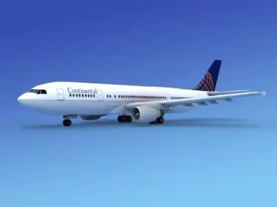 Airbus A-300 Continental 2 3D model