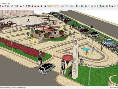 Sketchup Landscape Park H10 Free 3D model
