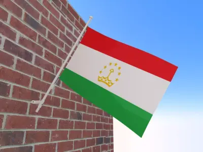 Flag of Tajikistan 3D model