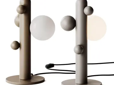 Lunar T Table Lamp by Babich studio 3D model
