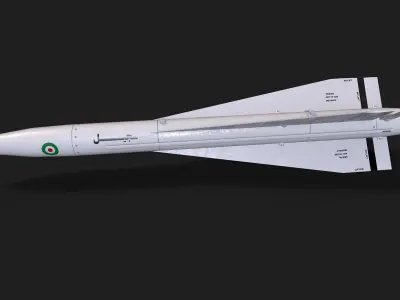 sejil air to air missile Low-poly 3D model