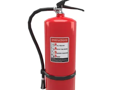 fire extinguisher Low-poly 3D model 2