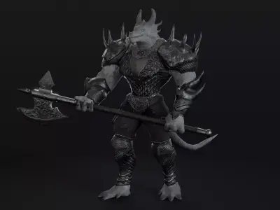 dragon knight Low-poly 3D model