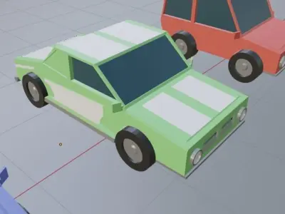 3D Cartoon Cars Pack Free low-poly 3D model