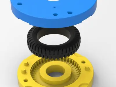 Mold for diecast  tire 2 Scale 1 to 10 and 1 to 14 and 1 to 25 3D print model