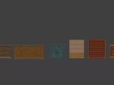 Vintage Furnitures 3D model