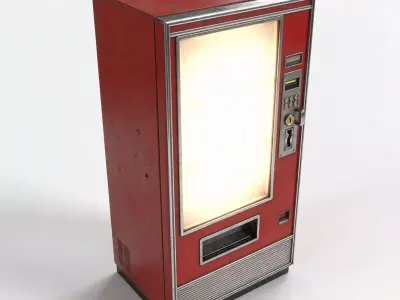 Realistic Vintage Soda Vending Machine 3d model Low-poly 3D model