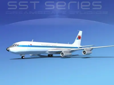 Boeing 707-320 SS Trans Global 3D model