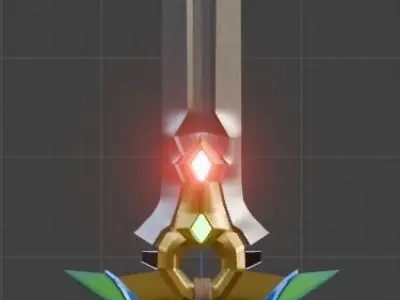sci-fi Low poly Sword Low poly Katana Low-poly 3D model