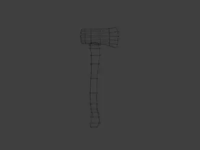 axe wood Low-poly 3D model purchase