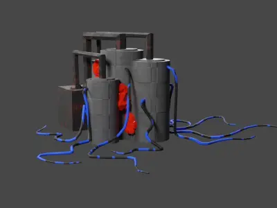 sci-fi lowpoly bomb Low-poly 3D model
