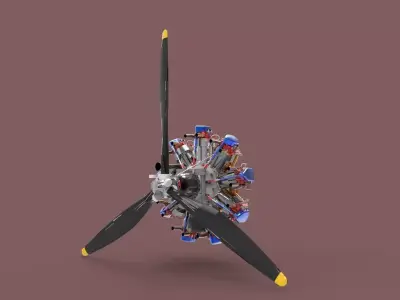 Bristol Mercury Free 3D model