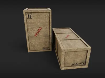 Shipping Cargo Boxes Low-poly 3D model