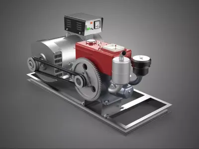STANDARD DIESEL ELECTRICAL GENERATOR SETS BACKUP POWER GENSET KW 3D model