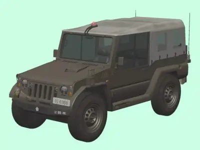 JGSDF Type-73 pickup truck early model single side update 3D model