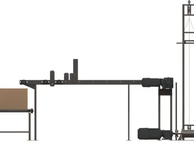Machine for individual packaging of cakes 3D model