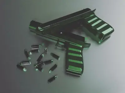 Custom Colt 1991 Model Low-poly 3D model