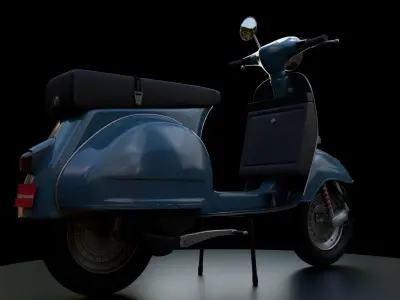 Vespa T5 Low-poly 3D model