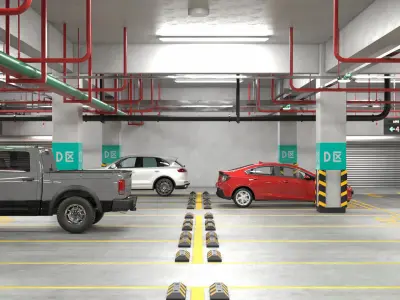 Filled Underground Parking 3D model