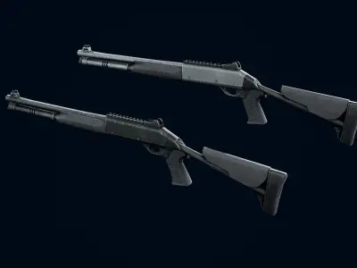 Benelli M4 Low-poly 3D model purchase