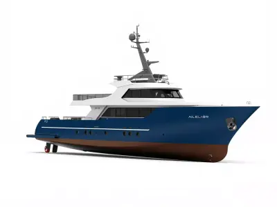 Luxurious Yacht model pack Low-poly 3D model