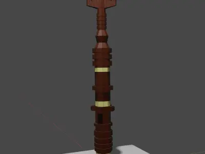 Native American Totem Low-poly 3D model