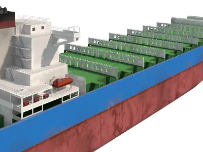 Industrial Cargo Ships Pack 01 Low-poly AP Low-poly 3D model