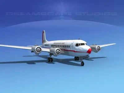 Douglas DC-6 New England Shuttle 3D model