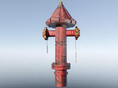 StreetPipeHydrant old fire hydrant 3D model