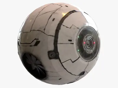 Mini Drone - Spherical Drone Low-poly 3D model