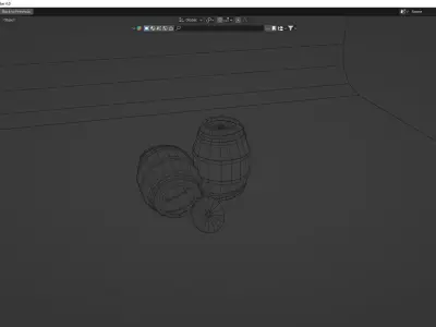 Lowpoly Barrel 3d model Low-poly 3D model