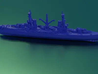 HMS Agincourt 1913 3D print model