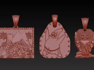 Antique pendants 3D print model
